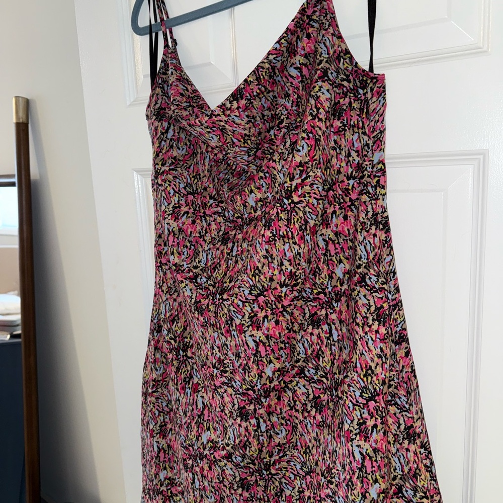 Vero Moda Pink Black Spaghetti Strap Sundress